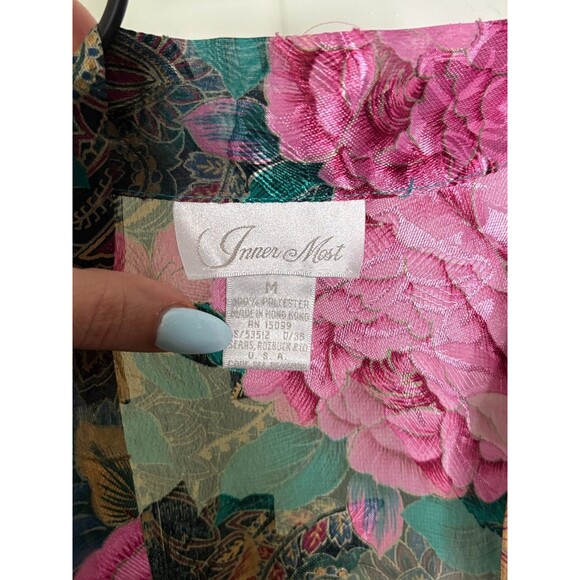 Vintage Inner Most Shorts Cami Tank Pajamas Robe Set PJs‎ Floral Lingerie Size M - Picture 13 of 16